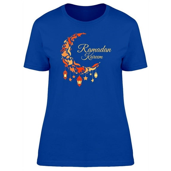 Ramadan Kareem Half Moon T-Shirt Women -Image by Shutterstock, Female Medium