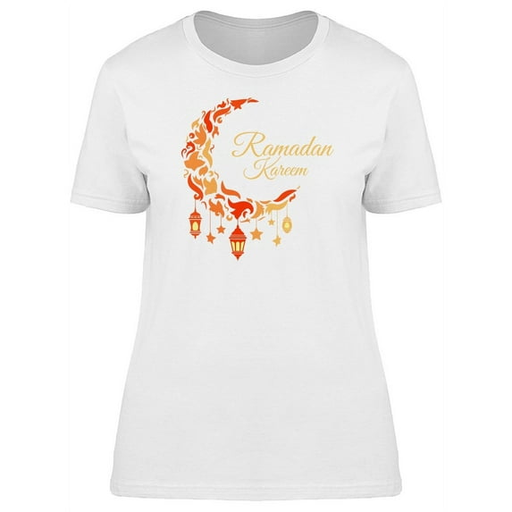 Ramadan Kareem Half Moon T-Shirt Women -Image by Shutterstock, Female x-Large