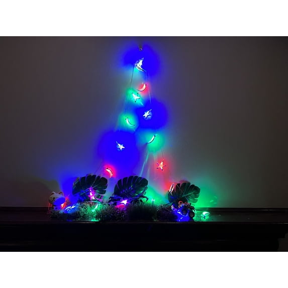 Ramadan LED String Lights Indoor House Decoration Ramadan Festival Bright Stars Moon Cool Safe Eid Decor Party Supply Perfect festive decorations - 3*AA Battery Lights (Slvr - LED)