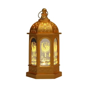 Ramadan Lantern Decorations, Intricate Hollow-Out Islamic Moon Star Design, Battery-Operated Eid Mubarak Decorative Lamp, Perfect for Ramadan Decorations for Home Party Table Windows