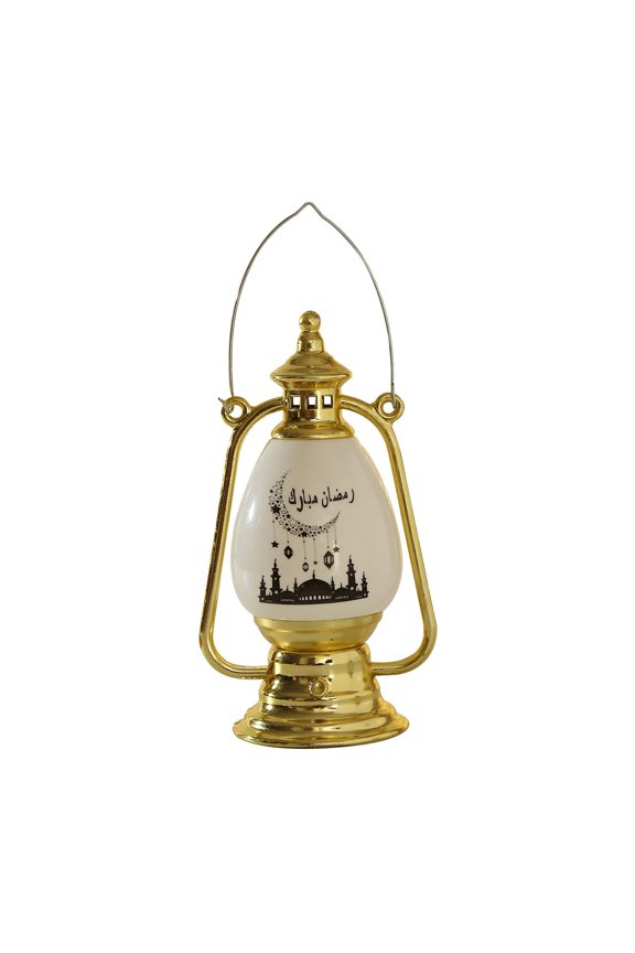 Ramadan Lantern LED Decoration Tabletop Wind Lamp, Traditional Ramadan Symbols LED Illumination, Battery Powered Lightweight, Exquisite Decor, For Ramadan Home Tabletop Living Room Bedroom Decor