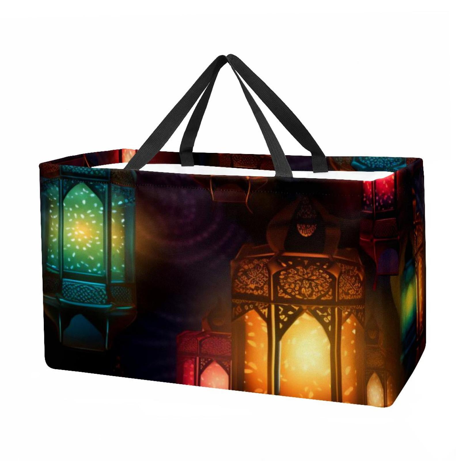 Ramadan Lantern Large Foldable Oxford Cloth Easter Basket Beach Bag