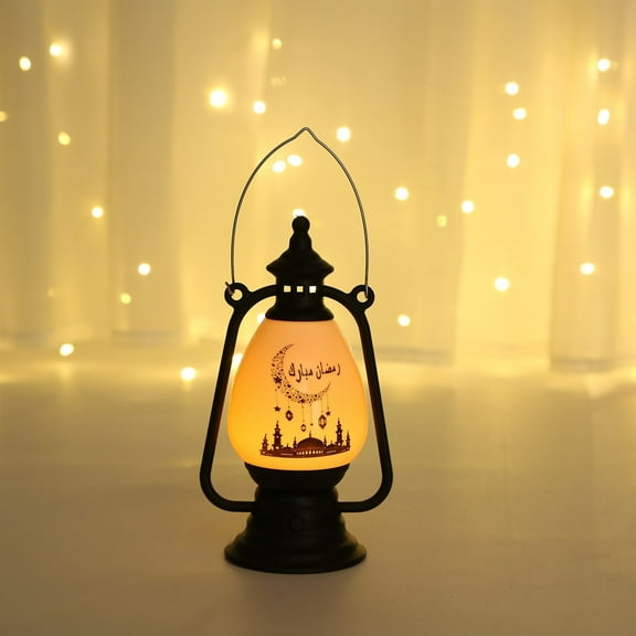 Ramadan Lantern Lights LED Eid Mubarak Lantern Ramadan Gifts for Kids, Ramadan Decorations for Home Table Wall Eid Centerpieces Decor