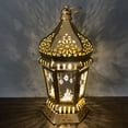 thumbnail image 1 of Ramadan Lantern Lights, Ramadan Decorations for Home, Tabletop Vintage LED Lantern Festival LED Candle Lantern, Holiday Lighting Muslim Festival Gift, 1 of 1