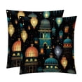 thumbnail image 1 of Ramadan Lantern Velvet Decorative Throw Pillow Inserts - Set of 2, Chair Pillow Covers - Unique Patterns, 16x16, 18x18, 20x20 Inches for Home Decor & More, 1 of 6
