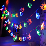 Ramadan Lights, 9.8 ft / 3 m Colorful Star Moon Lantern String Light with 20 LEDs, Battery Operated Fairy Lights for Home, Eid Mubarak, Holiday, Party Decorations