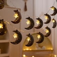 thumbnail image 1 of Ramadan Lights Decorations Battery Operated Moon Star Lantern String Light for Home Mantle Window Tree Bedroom Classroom Decor, 1 of 8