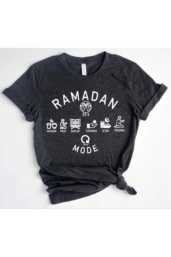 Ramadan Mode Shirt Islamic Prayer Fasting Muslim Graphic Tee P621