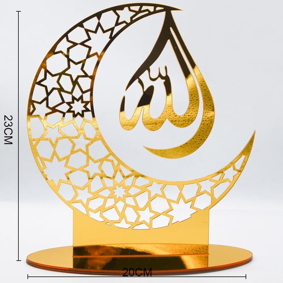 Ramadan Moon Acrylic Table Ornament Eid Mubarak DIY Home Decor Party
