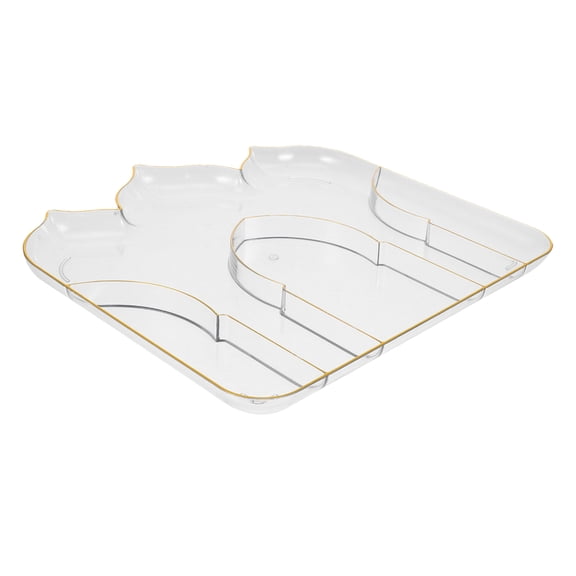 Ramadan Mubarak Dessert Tray Muslim Rectangle Plate Tray For Islamic Eid Mubarak Festival Party Dessert Food Fruit Tableware For Ramadan Eid Mubarak