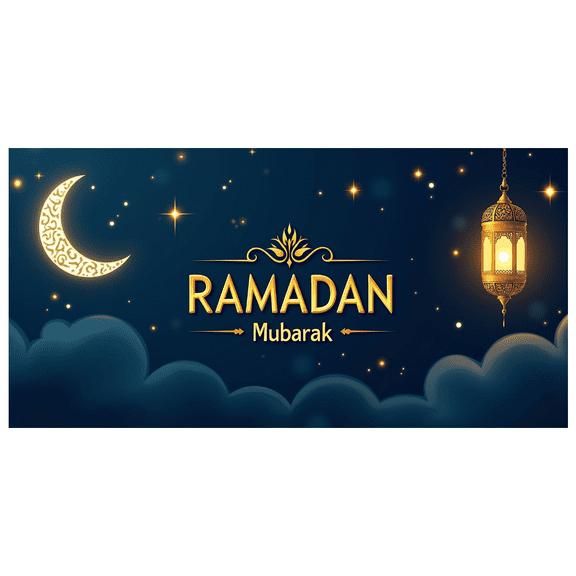 Ramadan Mubarak Eid Moon Lantern Decorative Banner Party Supplies Backdrop Islamic Celebration Event Decoration Photography Props