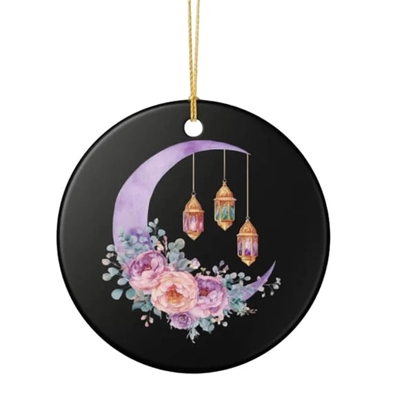Ramadan Mubarak Hanging Ornament,3.14" Ramadans Acrylic Hanging Sign Ornament For Tree Door Or Wall Decoration