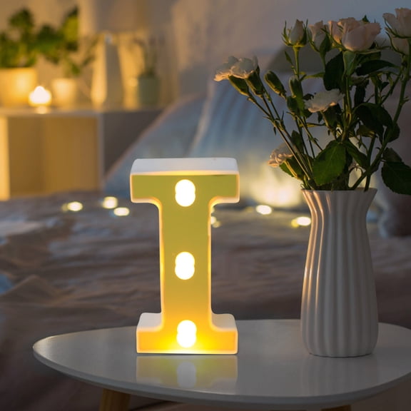 Ramadan Mubarak LED Letter Lights - Battery-Powered Table Decoration with Mirror Surface, Party Decor for Eid, Home, and Tabletop Celebrations, Gift