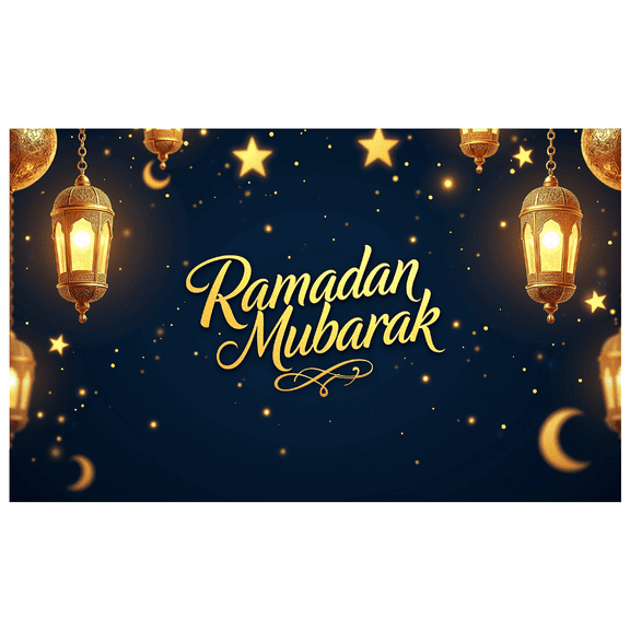 Ramadan Mubarak Lanterns Moon Stars Backdrop Banner Party Supplies Photography Props Decorations Arabic Wedding Ramadan Kareem Islamic Festival
