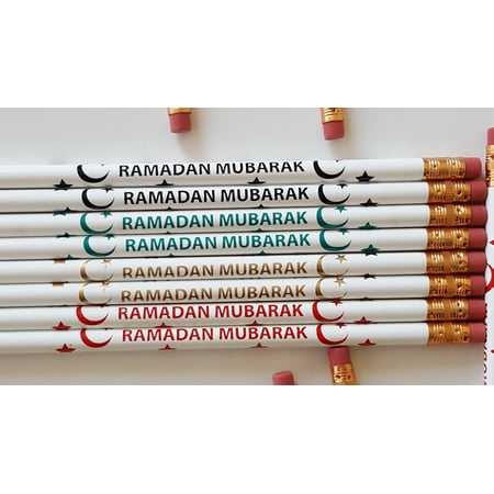 Ramadan Pencils[24 Pack]Customized Ramadan Pencils Ramadan Mubarak Favors Ramadan Decoration Eid Gifts Islamic Gifts 123