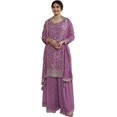 thumbnail image 1 of Ramadan Special Pakistani Shalwar Kameez Suits Indian Designer Plazo Outfits ( Lavender, XXL - 46 ), 1 of 4