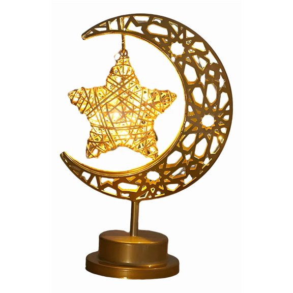Ramadan Star Night Light Eid Table Lamp Hollow Out