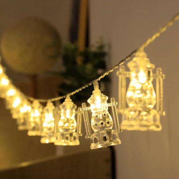 Ramadan String Lights Decorations 9.82 Feet, 20 LED Battery Operated Eid LED Moon and Star Light, Ramadan Mubarak Lantern for Home, Mantle, Window, Tree, Bedroom, Classroom Decor