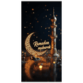 thumbnail image 1 of Ramadan Themed Banner with Crescent Moon Starry Night Background Mosque Elements Backdrop Party Decorations for Ramadan Celebrations Iftar Gatherings Family Parties Islamic Events Cultural Festivities, 1 of 7