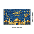 thumbnail image 1 of Ramadan Themed Decorative Background with Golden Mosques Crescent Moons Stars and Lanterns Banner Party Supplies for Ramadan Celebrations Family Gatherings Community Events Islamic Festivities, 1 of 8