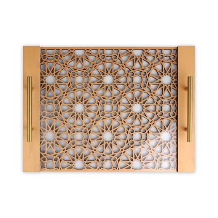 Ramadan Trays Decorations Eid Mubarak Wooden Moon Platters Dessert Dinner Serving Tray Tableware Islam Muslim Party Decor