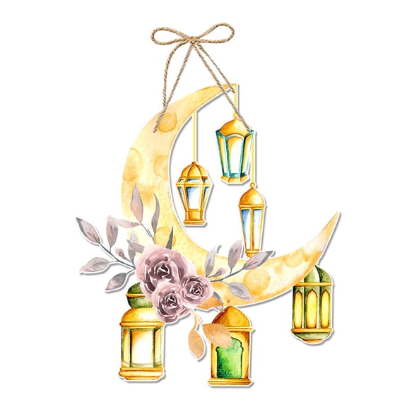 Ramadans Ornament Delicate Ramadans Paper Door Sign Decoration Feature Lamp Flower And Motifs