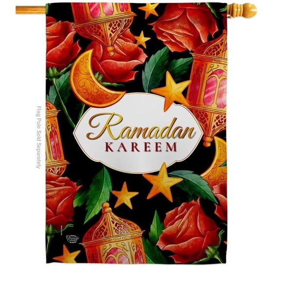 Ramadhan Month Religious Ramadan Double-Sided Garden Decorative House Flag, Multi Color