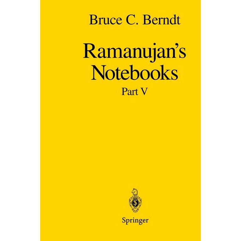 Ramanujan's Notebooks: Part V, (Paperback) - Walmart.com