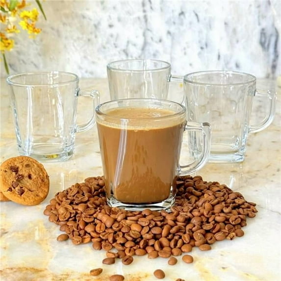 Ramart Studio Glass R1104-1 10 oz Prima Square Glass Mug - Set of 12