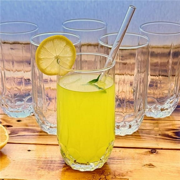 Ramart Studio Glass R1105-0 14 oz Fiora Glass Tumbler - Set of 6