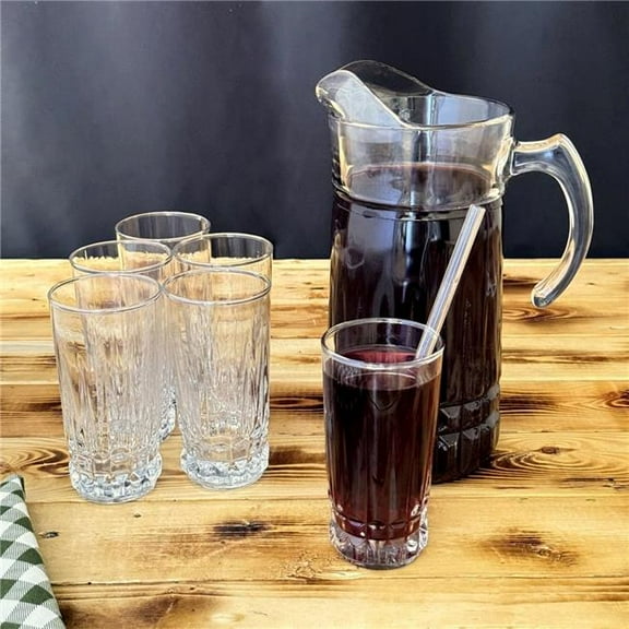 Ramart Studio Glass R1306-1 Roma Glass Entertaining Glasses & Pitcher - Set of 6