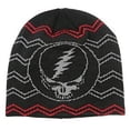 thumbnail image 1 of Grateful Dead Steal Your Face Knit Beanie Skull Cap Winter Hat - Black, 1 of 7