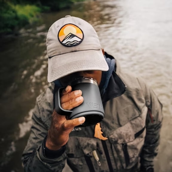 Rambler 10 oz Ceramic Lined Stackable Mug, Vacuum Insulated, Stainless Steel with MagSlider Lid, Northwoods Green