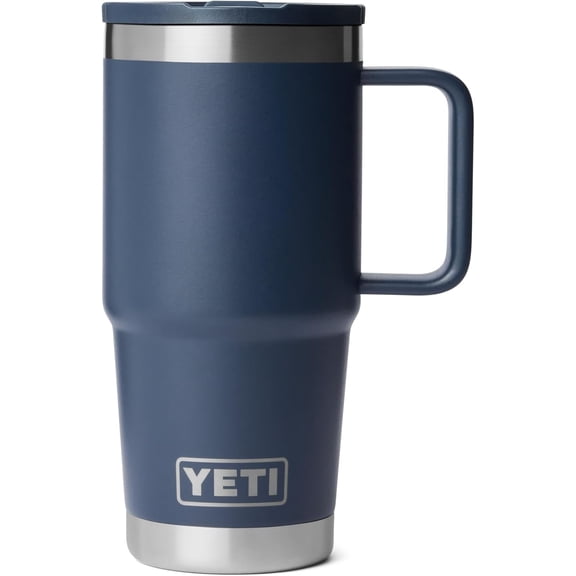 Rambler 20 oz Travel Mug with Flip Straw Lid Stainless Steel, Vacuum Insulated, Leakproof, Cup Holder Friendly