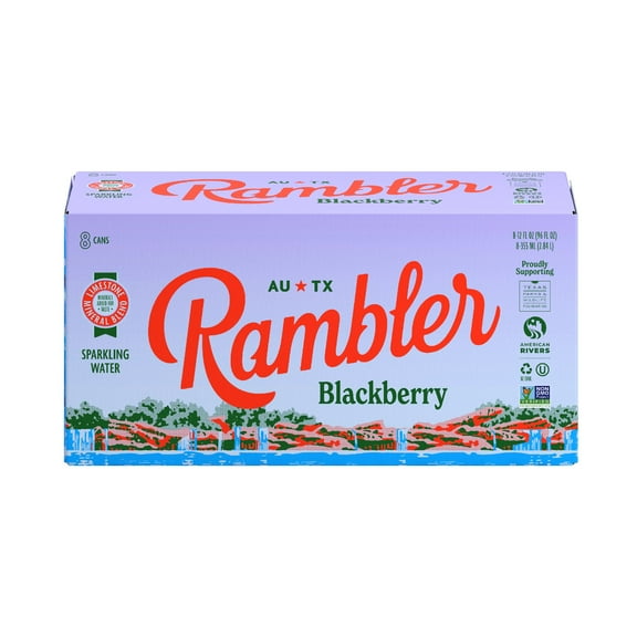Rambler Sparkling Water Blackberry 8pk Cans