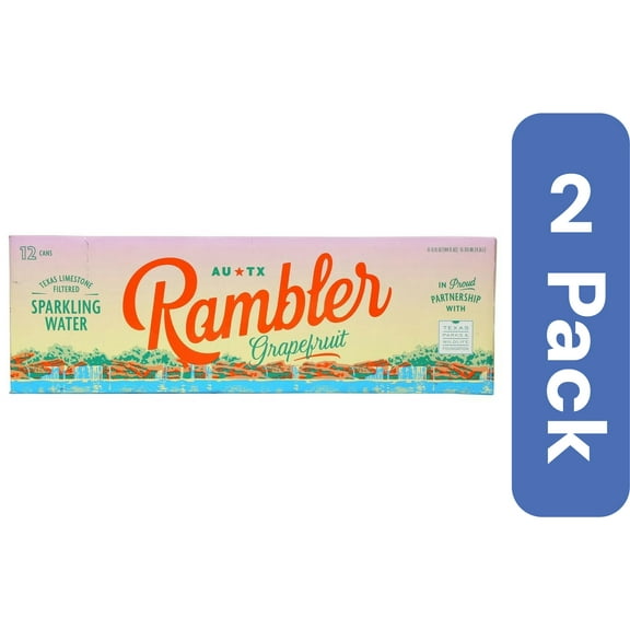 Rambler Sparkling Water Grapefruit 144 fl oz (Pack of 2)