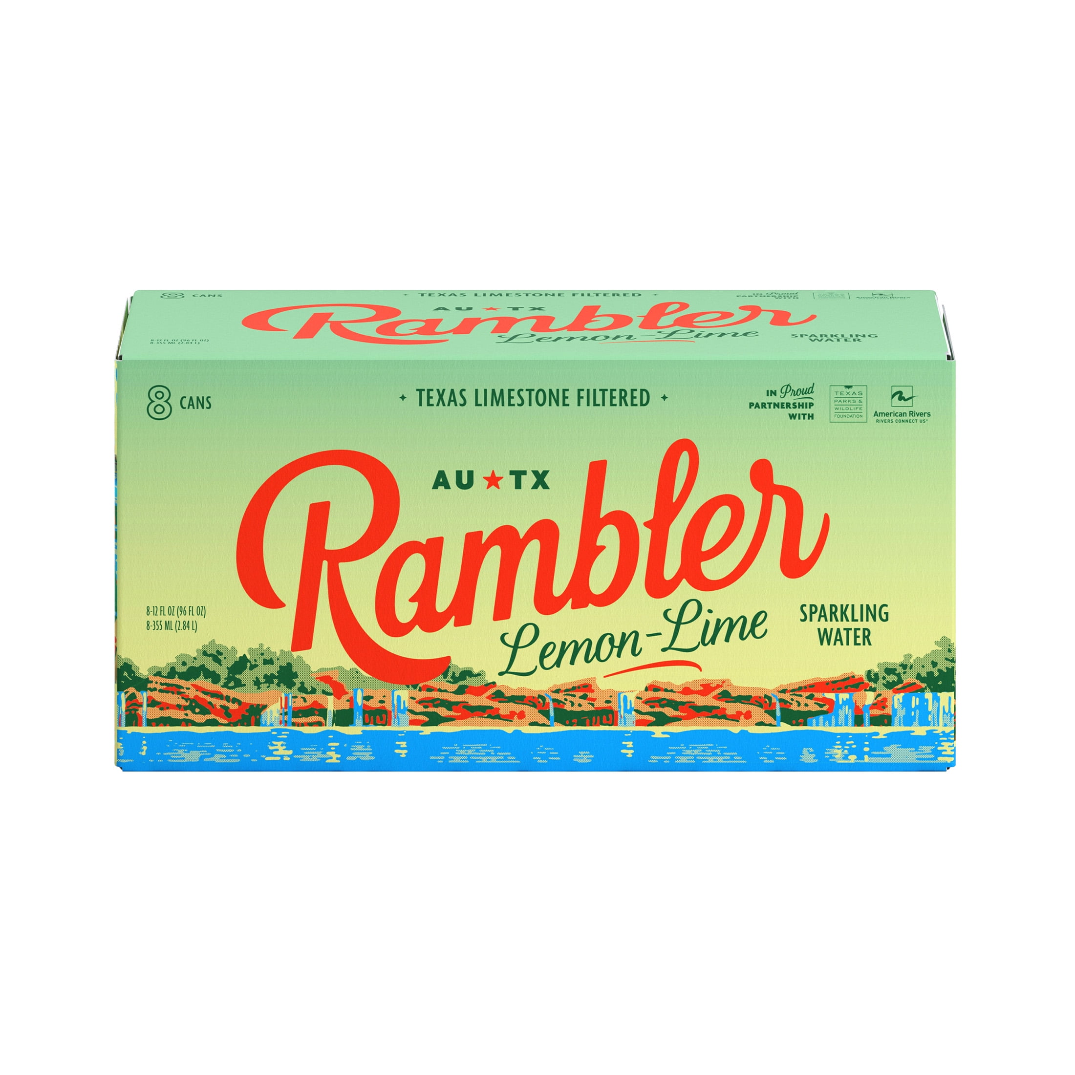 Rambler Sparkling Water LemonLime Flavor 8pk Cans