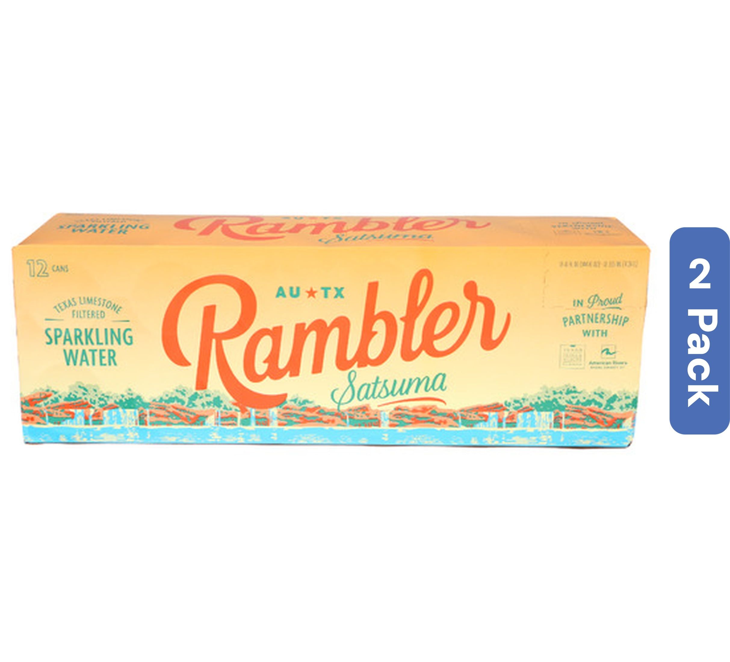 (Pack Of 2) Rambler Sparkling Water Satsuma 14.4 Oz