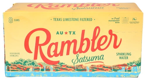 Rambler Sparkling Water Satsuma 8-Pack 96 oz (Pack of 3)