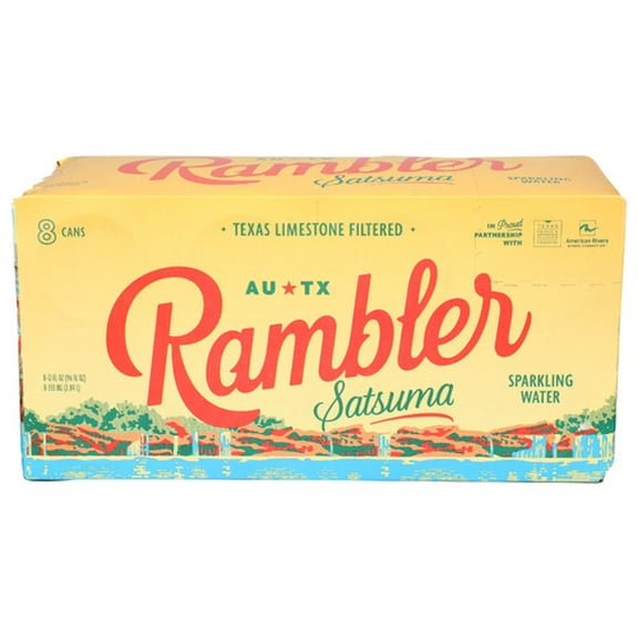 Rambler Sparkling Water Satsuma 8-Pack 96 oz (Pack of 3)