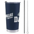 thumbnail image 1 of Rambler Stainless Steel Vacuum Insulated Tumbler Car Cup with Lid Funny Retro Solid Graphic for Dallas Football Skyline Star, 1 of 6