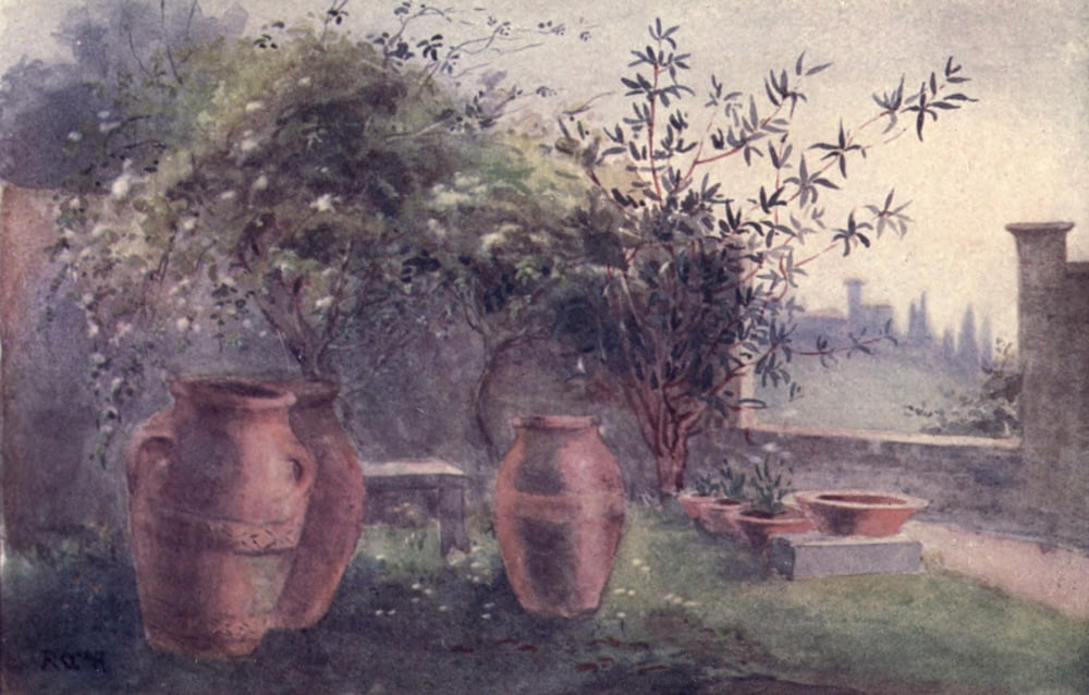 Rambles in Florence 1912 From Bellosguardo Canvas Art - Rose McAndrew (18 x 24)