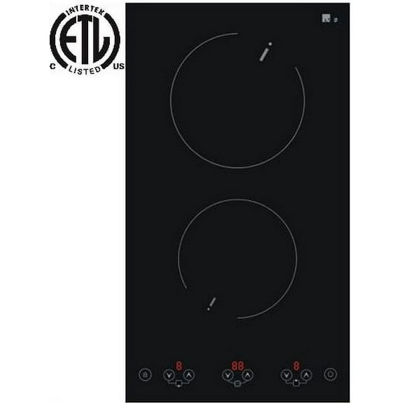 RamblewoodGreen 12" 2 Hob Induction Cooktop, ICQ2-31C1