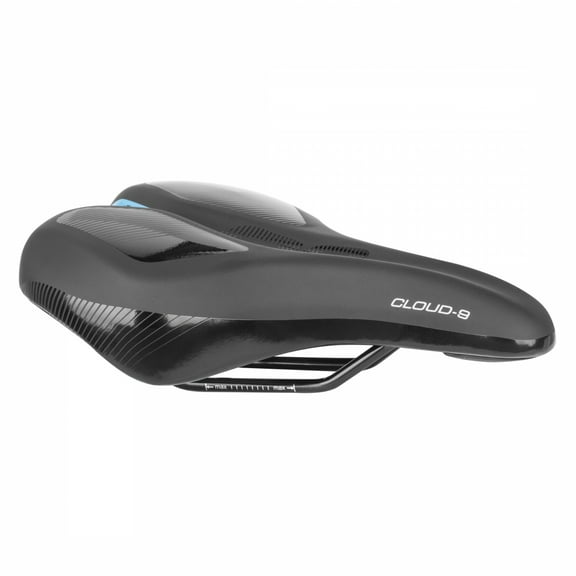 Cloud-9 Unisex Wide Sport Saddle Kush Plus Memory Foam Road MTB Unisex Black
