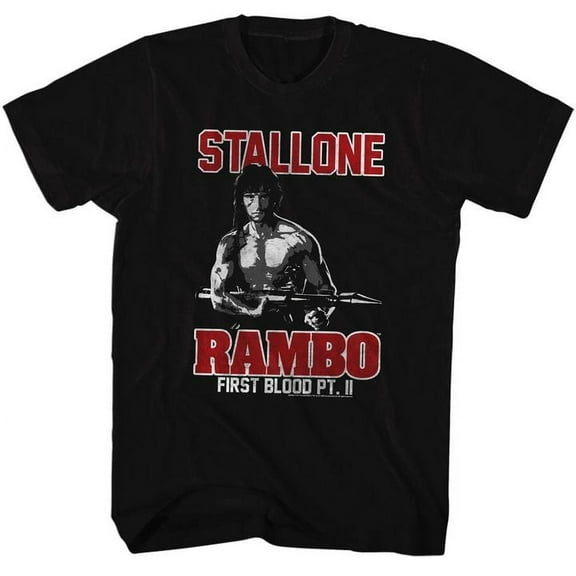 Rambo Black Adult T-Shirt 4Xl