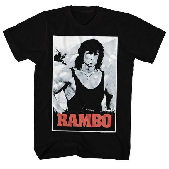 Rambo Black Adult T-Shirt Xlt