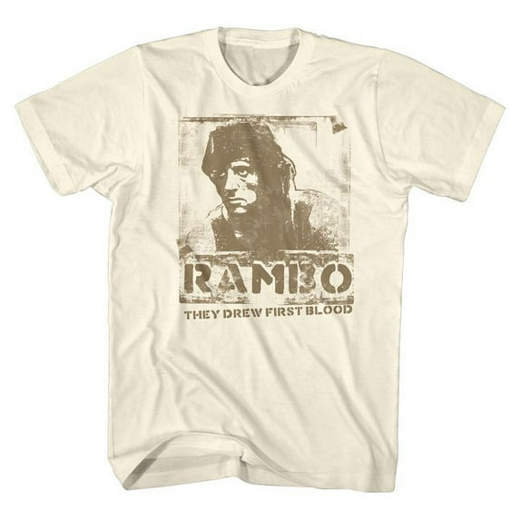 Rambo Blame Natural Adult T-Shirt 4Xl