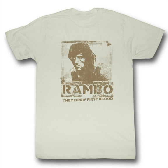 Rambo Blame Natural Adult T-Shirt