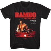 Rambo Cant Stop Him Black Adult T-Shirt