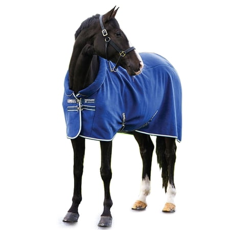 HORSEWARE IRELAND Rambo Cosy Fleece Blanket, Color: Navy/Beige, Size: 84 (ACAD52-BMDB-84)